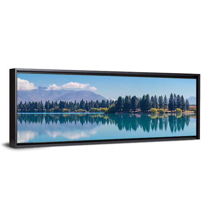 Lake Ruataniwha Reflection Wall Art as a framed canvas