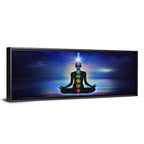 Lotus Pose with Chakra Symbols Wall Art