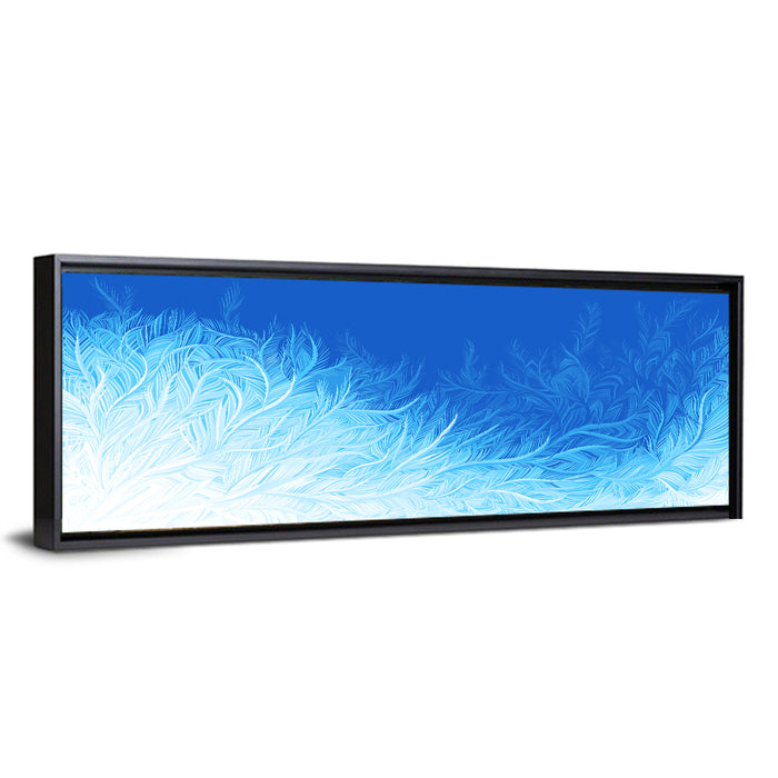 Curly Ice Crystals Wall Art as a framed canvas