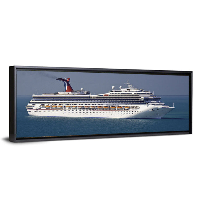 Carnival Glory Cruise Ship Wall Art as a framed canvas