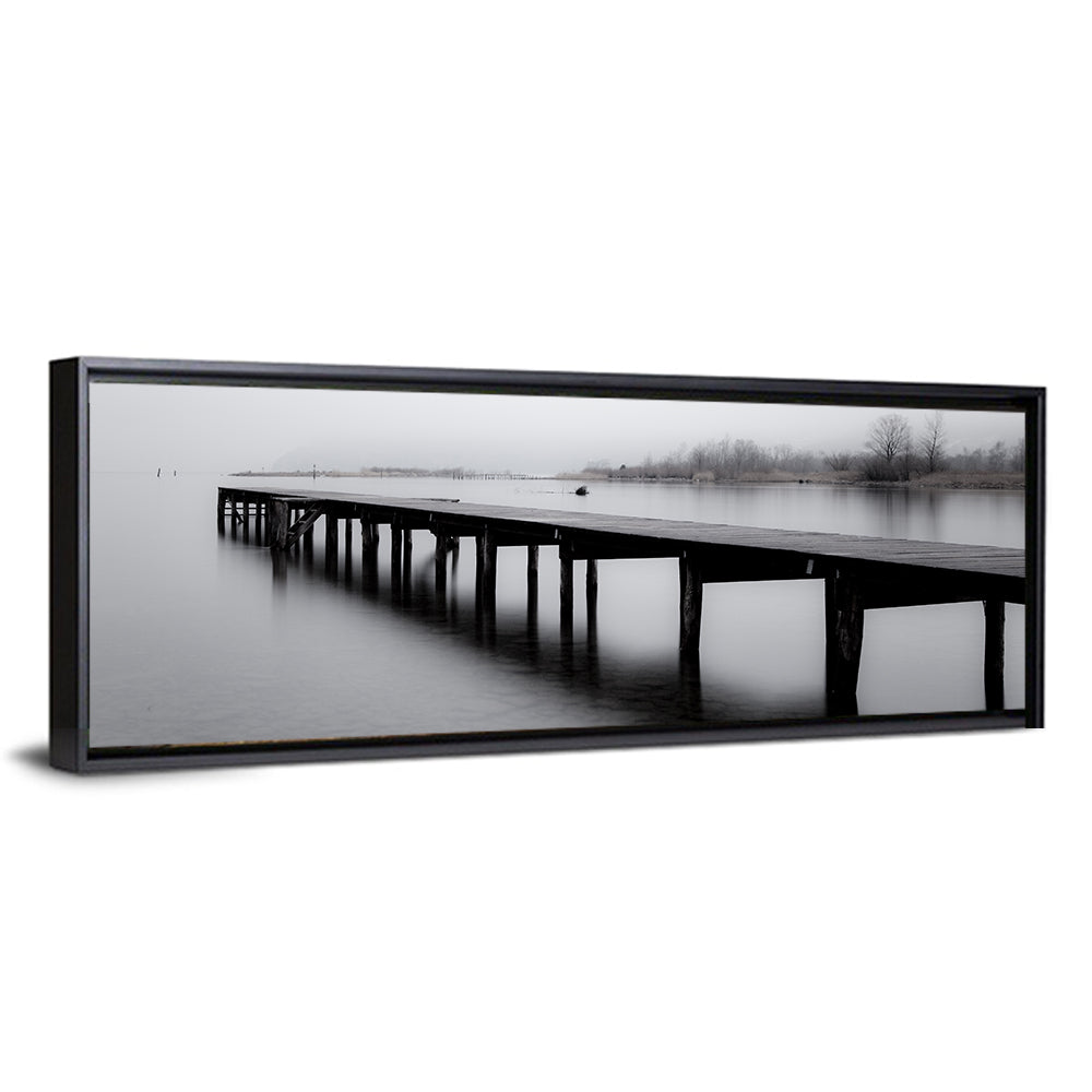 Misty Lake Jetty Wall Art