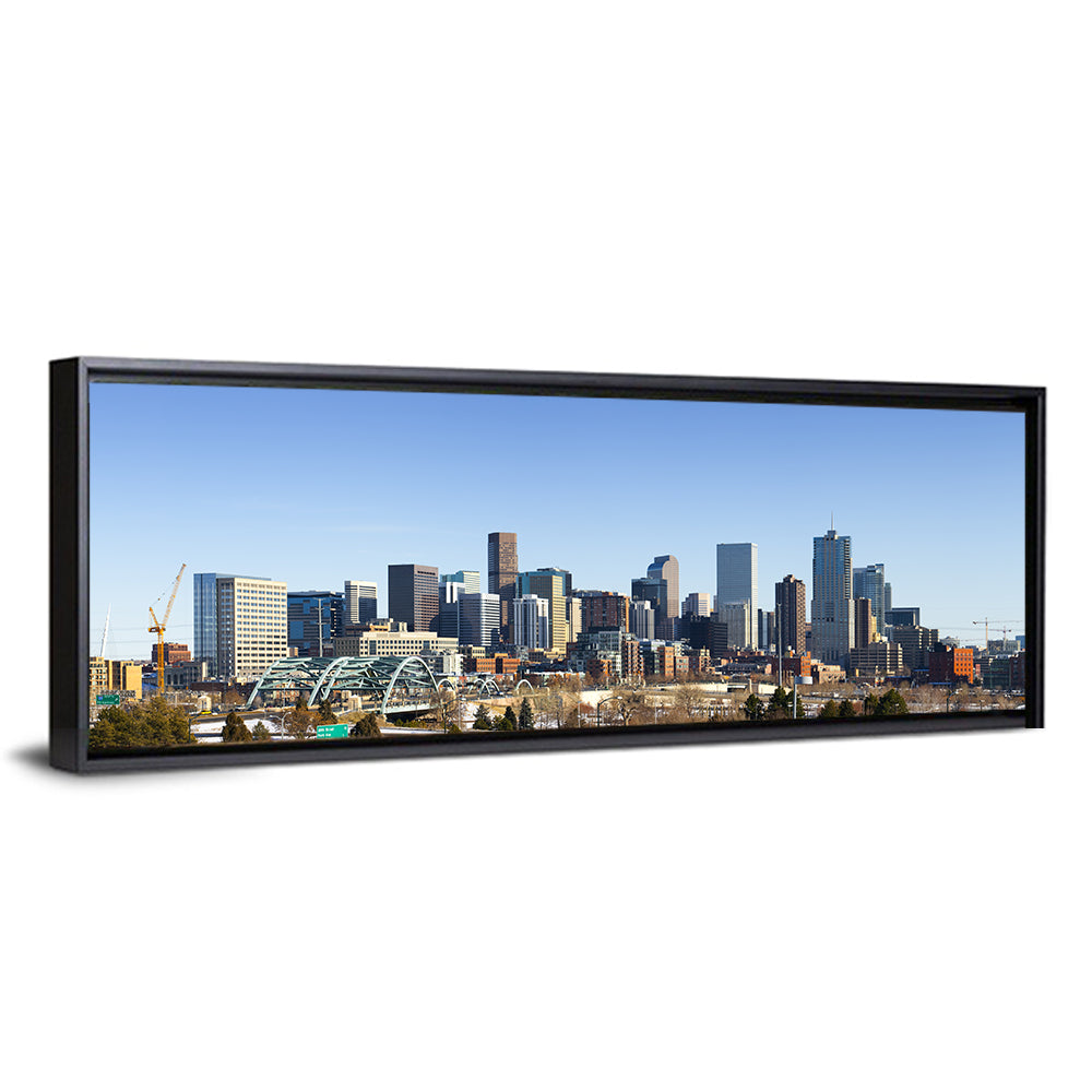 Denver Skyline with Speer Boulevard Bridge Wall Art