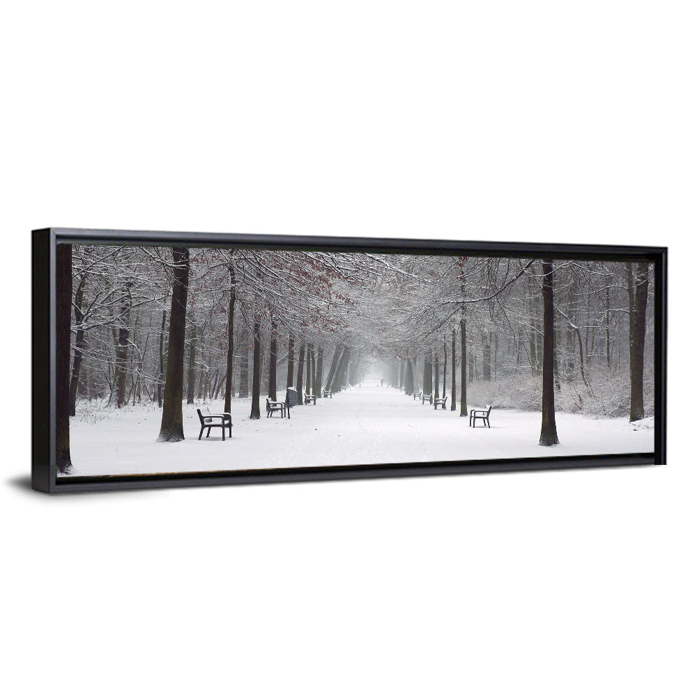 Snow Covered Park Lane Wall Art