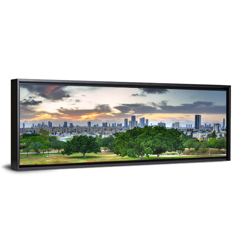 Tel Aviv Skyline at Dusk Wall Art