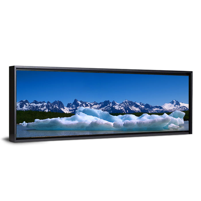 Chilkat Glacier and Iceberg Wall Art as a framed canvas