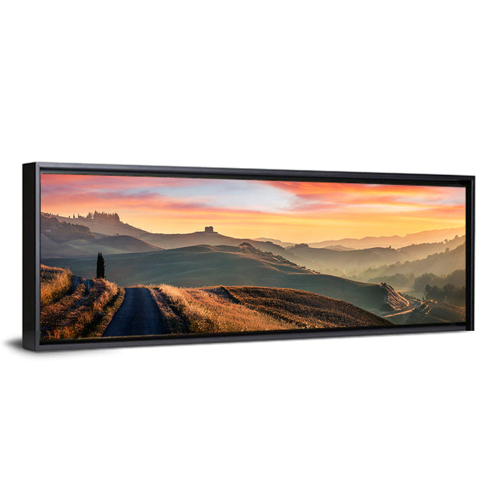 Country Road in Tuscany Wall Art as a framed canvas