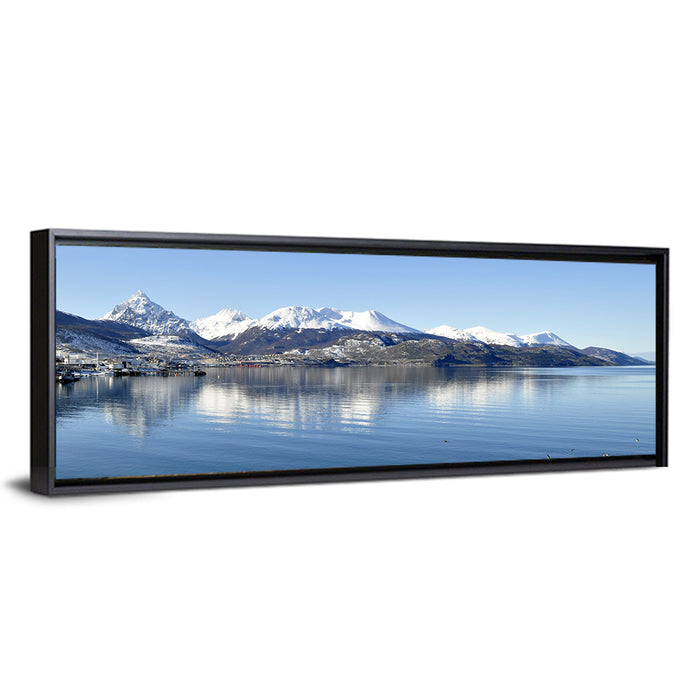 Beagle Channel Mountains, Ushuaia Wall Art as a framed canvas