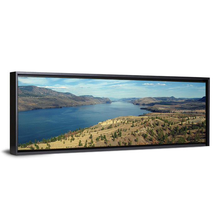Kamloops Lake View Wall Art as a framed canvas