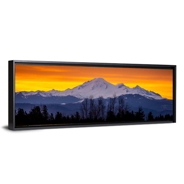 Sunrise Over Mount Baker Wall Art as a framed canvas