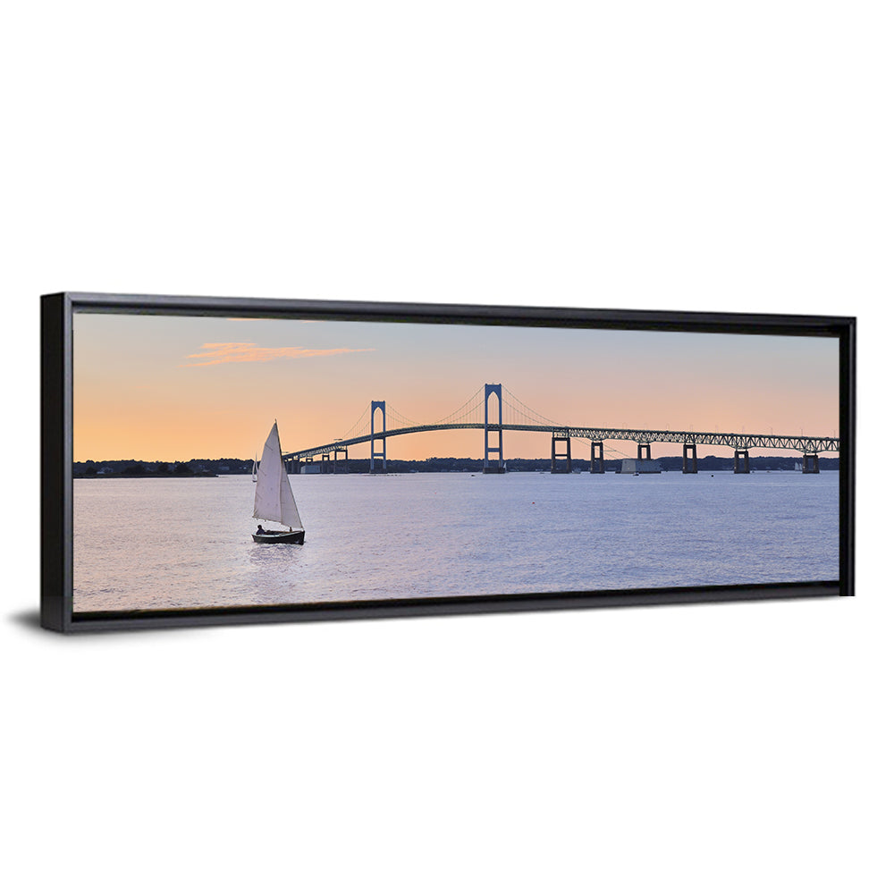 Newport Bridge at Sunset Wall Art