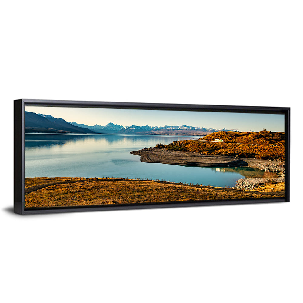 Lake Pukaki Golden Hour with Mount Cook Wall Art