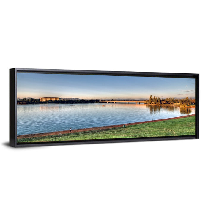 Lake Burley Griffin, Canberra Wall Art as a framed canvas