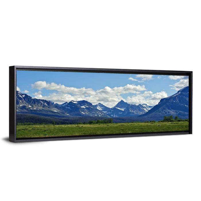 Montana Rocky Mountains Wall Art as a framed canvas