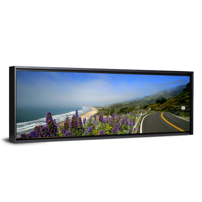 Big Sur Coastal Road Wall Art as a framed canvas