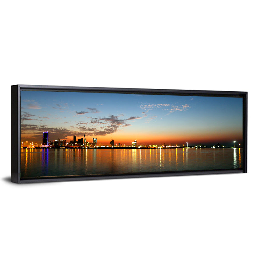 Manama Golden Hour Skyline Wall Art