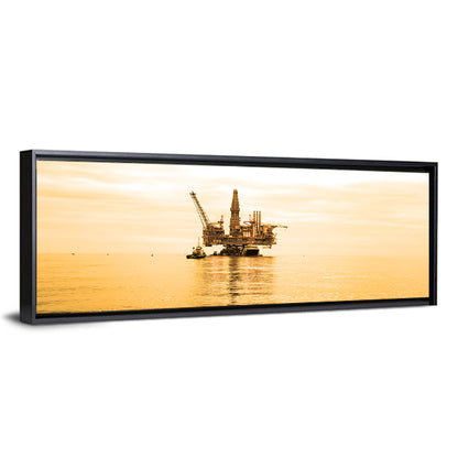 Oil Rig Sunset Wall Art