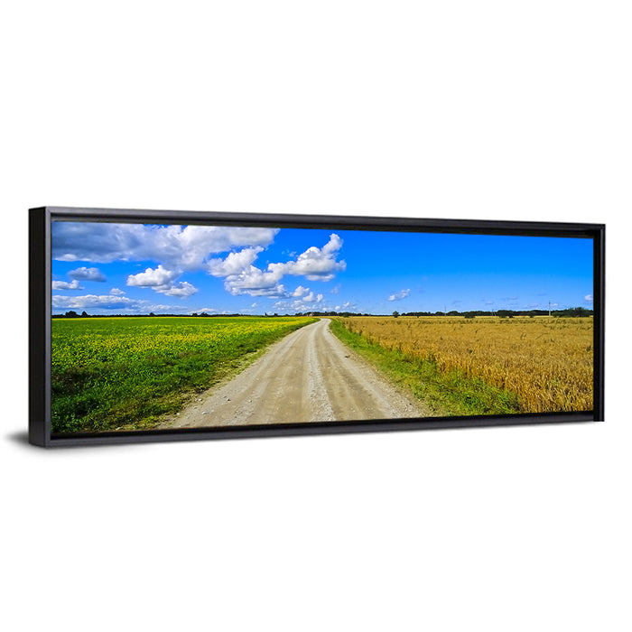 Estonian Summer Fields Wall Art as a framed canvas