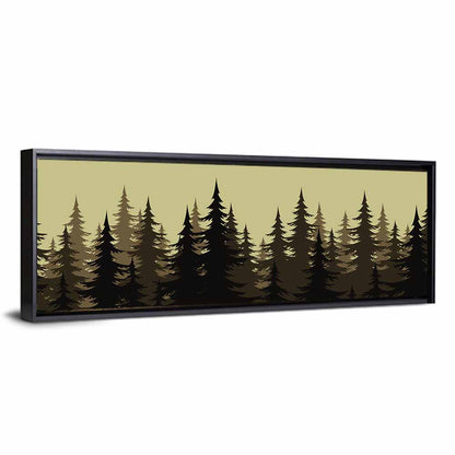 Fir Trees Silhouettes Wall Art