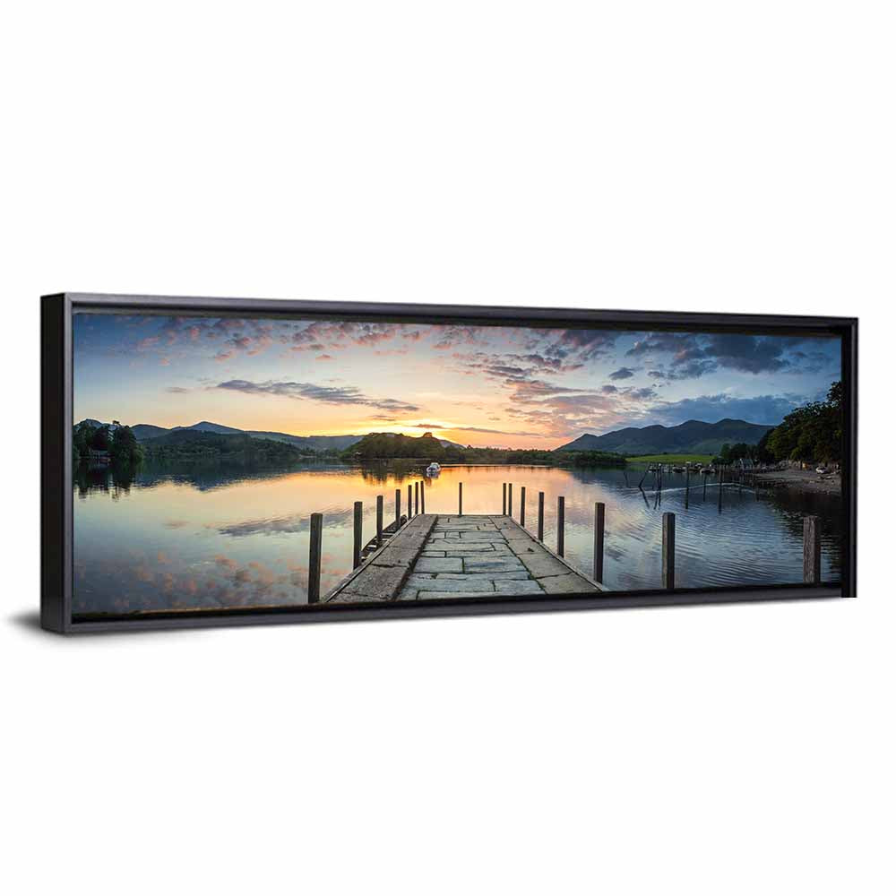 Derwent Water Stone Pier Sunset Wall Art