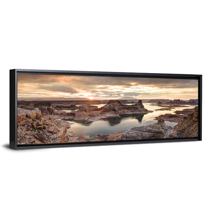 Lake Powell Sunrise Over Glen Canyon Wall Art as a framed canvas