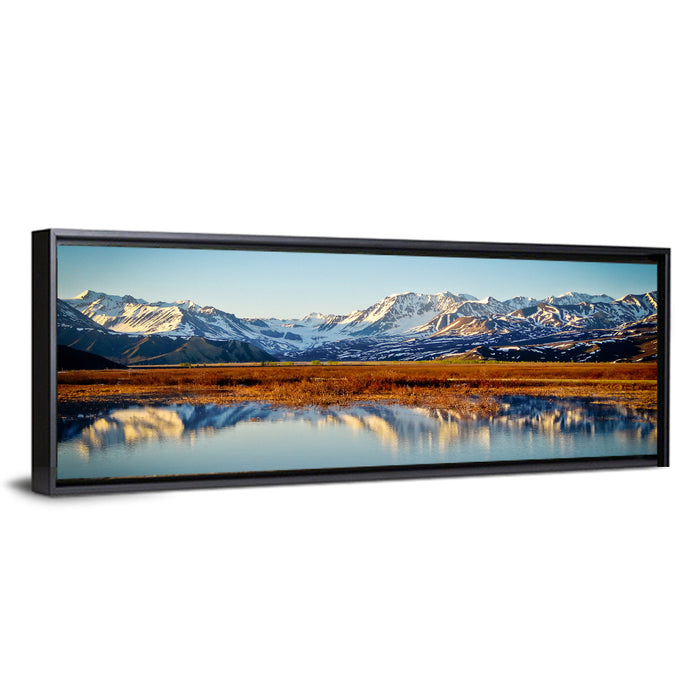 Summit Lake Reflection Wall Art as a framed canvas