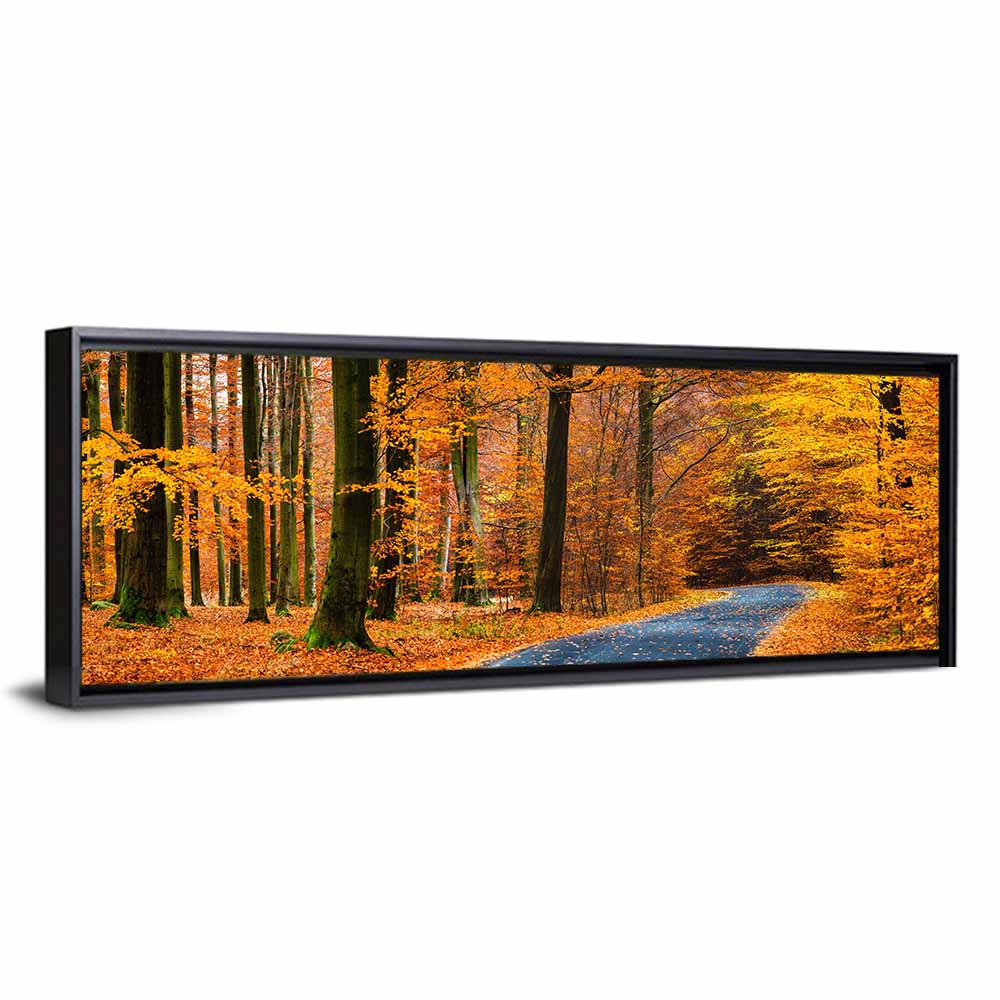 Autumn Asphalt Road Wall Art