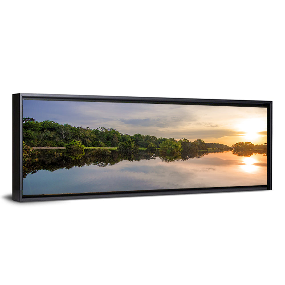 Amazon River Sunset Reflection Wall Art