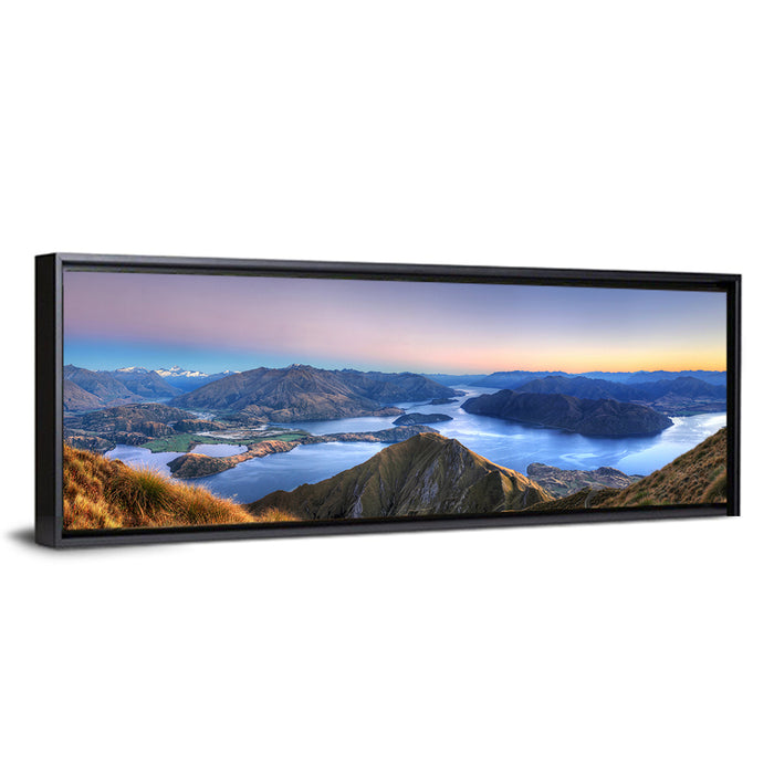 Lake Wanaka from Roys Peak Wall Art as a framed canvas