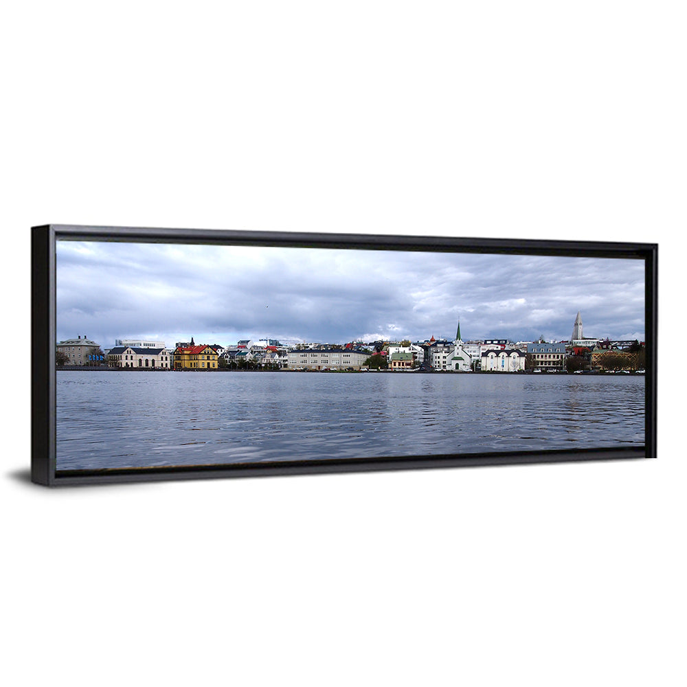 Tjörnin Reykjavik Skyline Wall Art