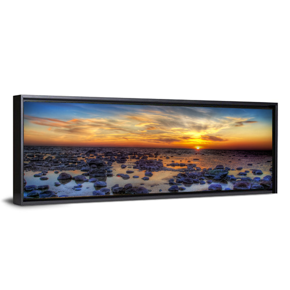 Sea Stones at Sunset Wall Art