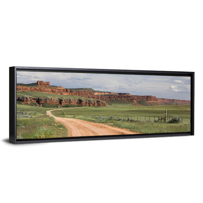 Kaycee Red Cliffs Wall Art as a framed canvas