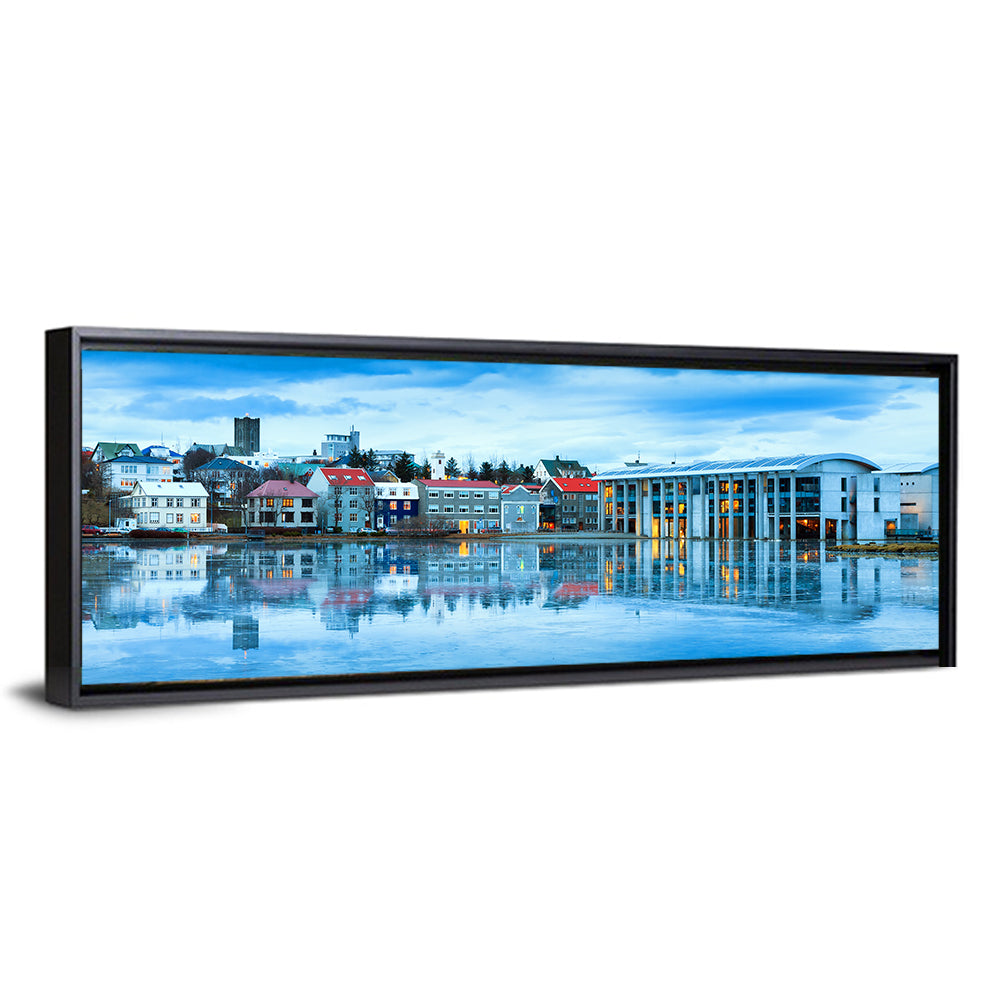 Reykjavik City Hall at Blue Hour Wall Art