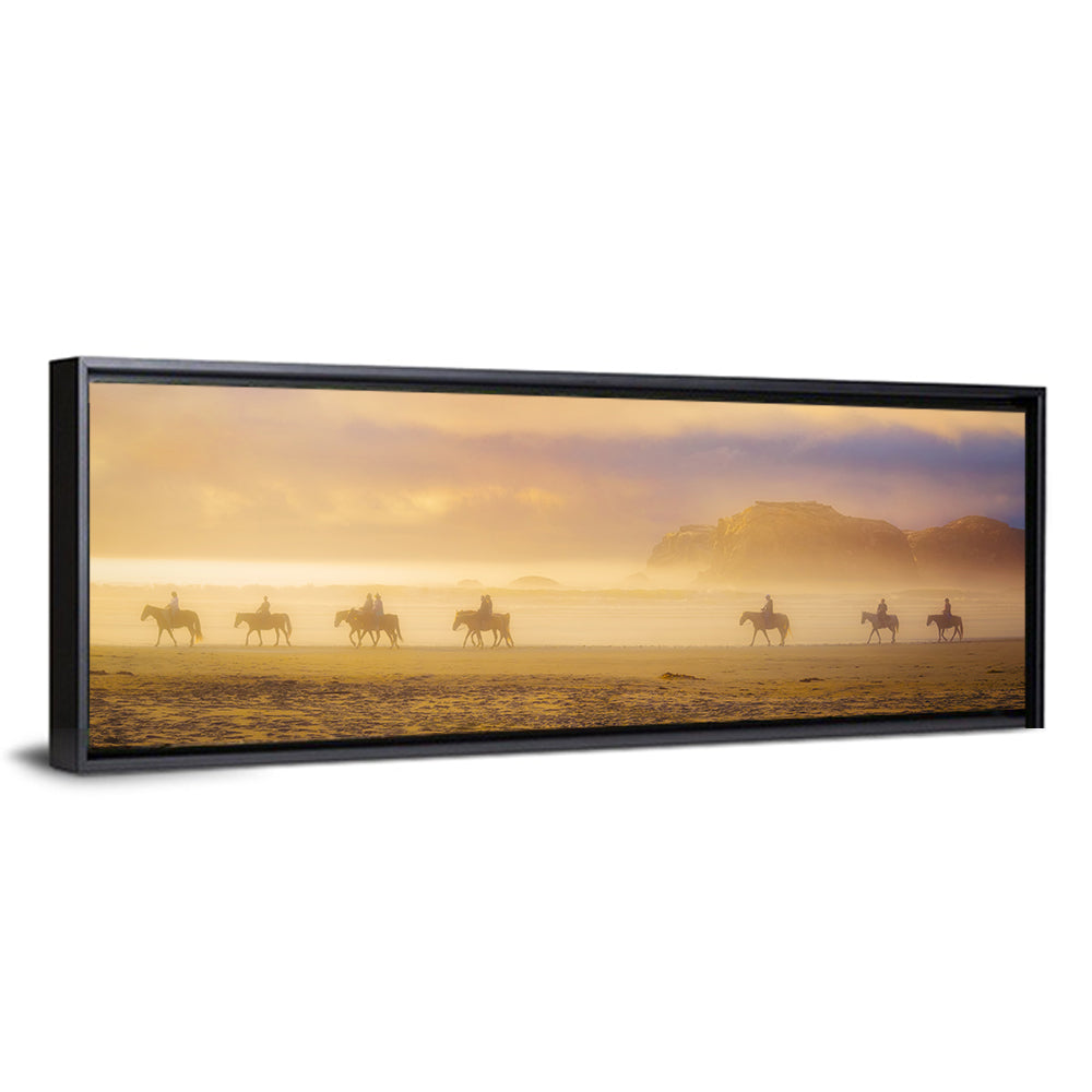 Misty Beach Horseback Riders Wall Art