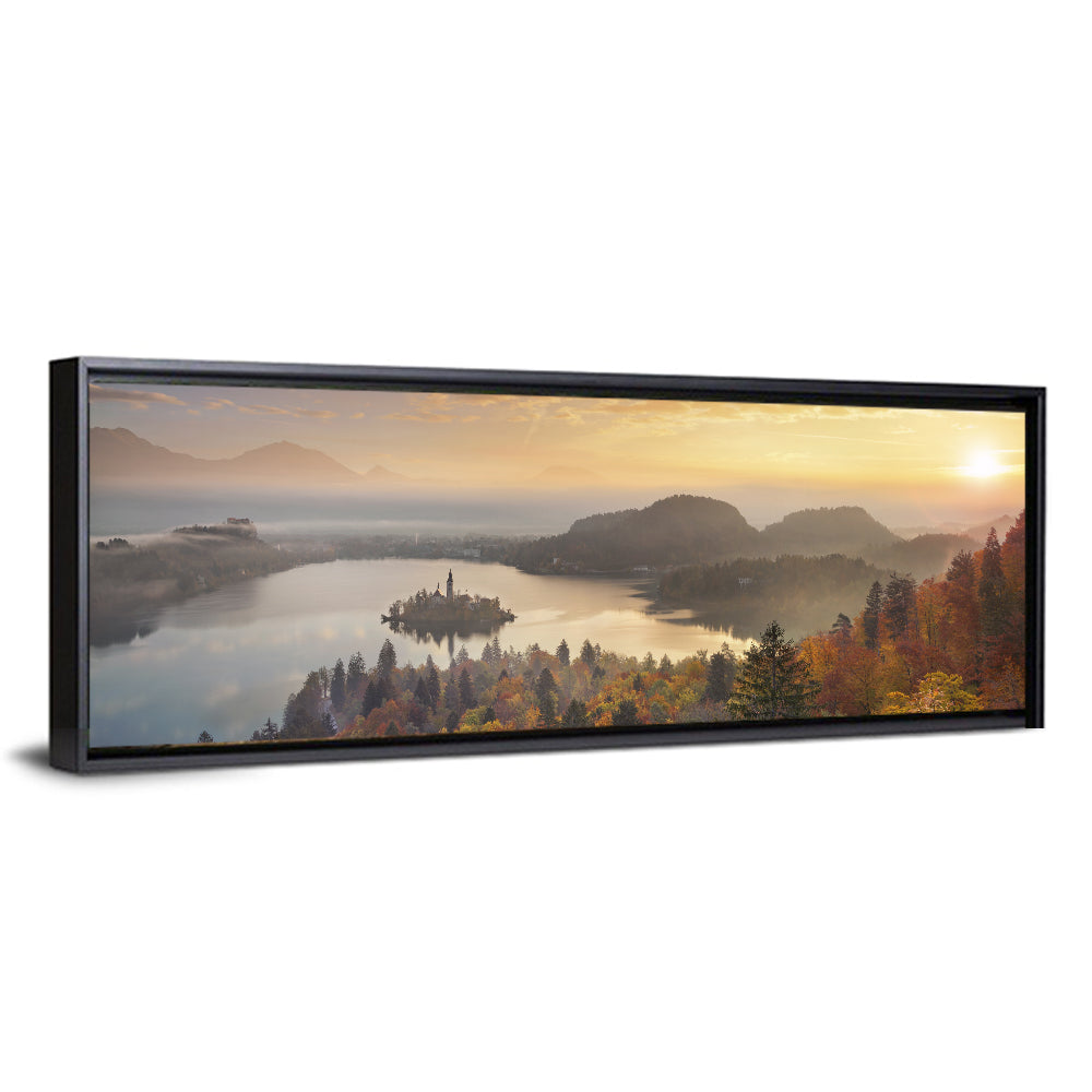 Autumn Morning at Lake Bled Wall Art