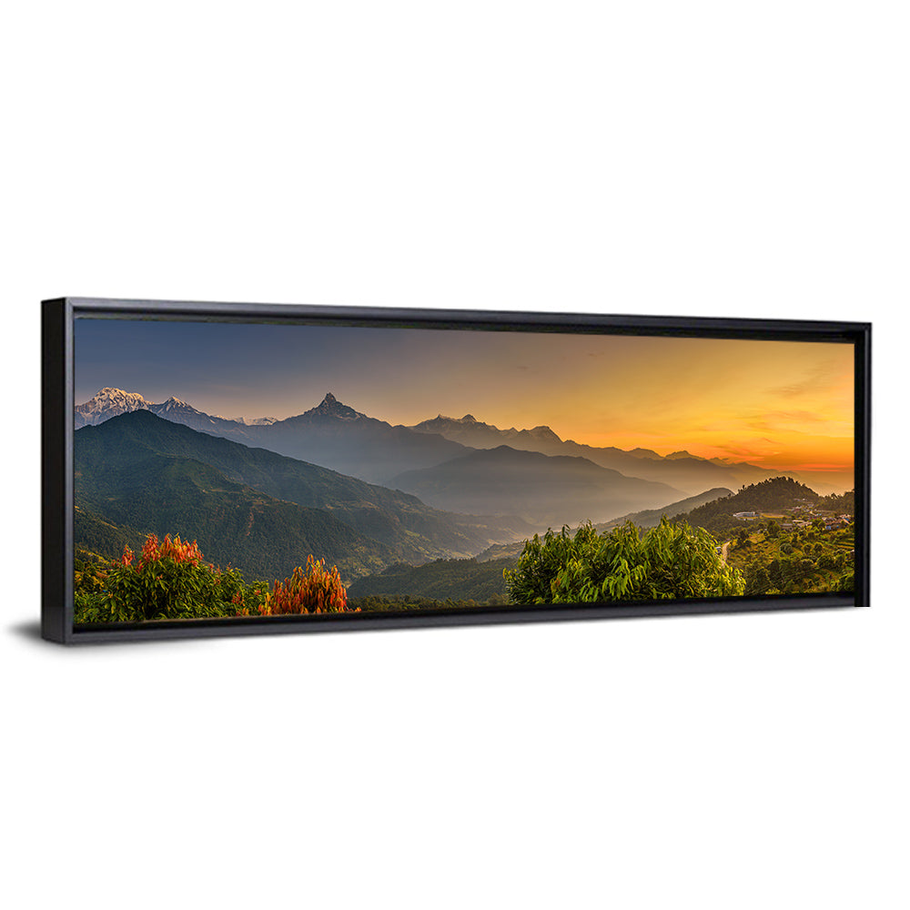 Annapurna Sunrise Over Pokhara Wall Art