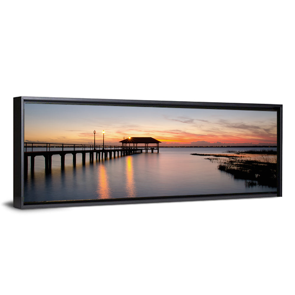 Lake Jackson Pier Sunset Wall Art