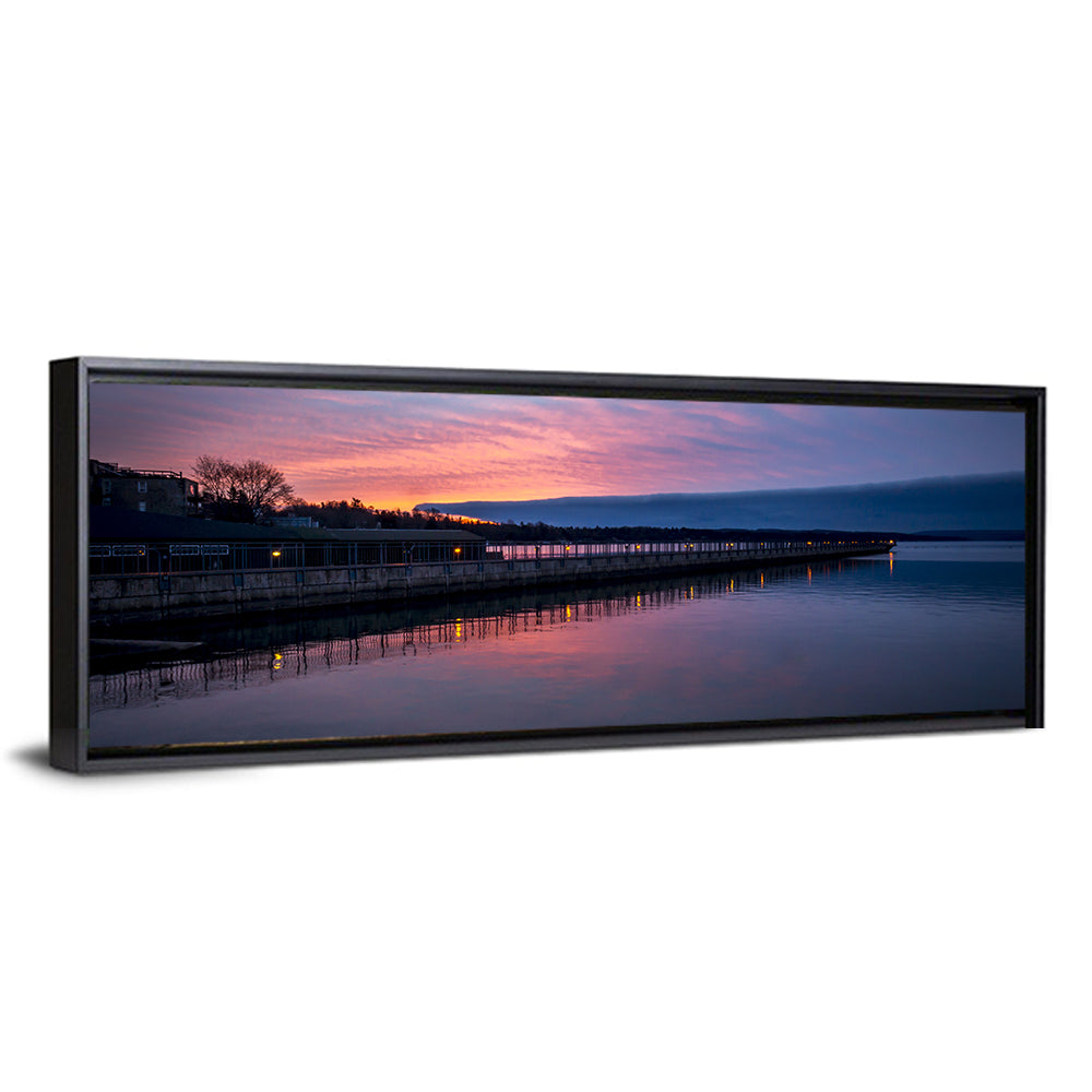 Skaneateles Lake Pier at Dusk Wall Art