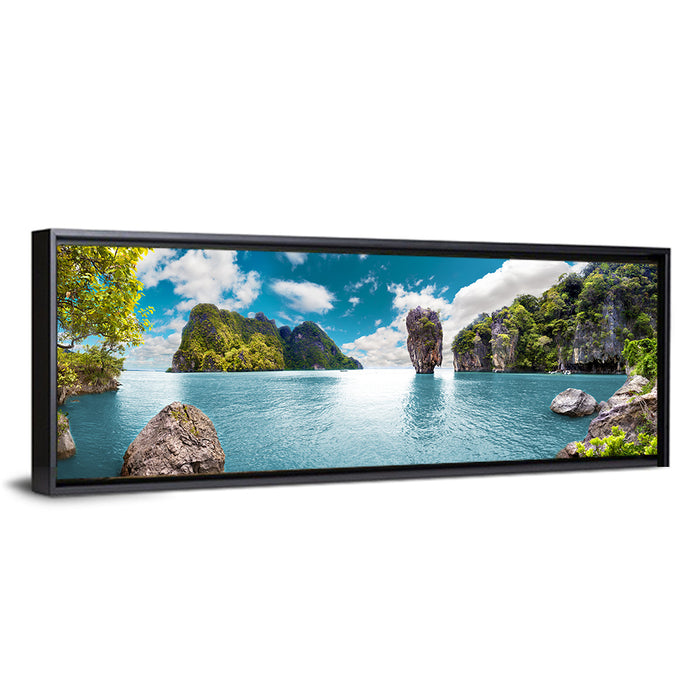 Khao Phing Kan Seascape Wall Art as a framed canvas