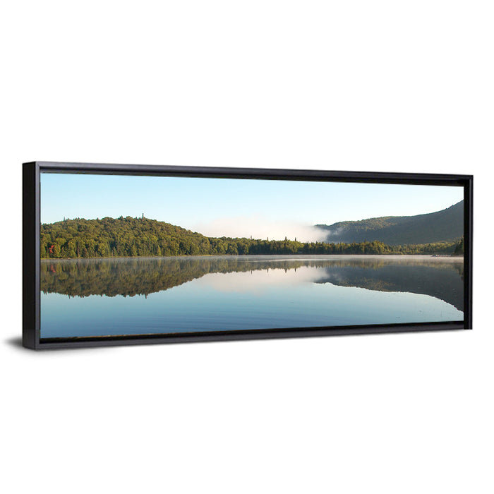 Lake Monroe Morning Reflection Wall Art as a framed canvas
