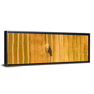 Wheat Field Harvesting Wall Art