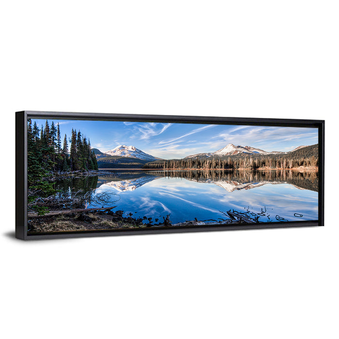 Sparks Lake Reflection Wall Art as a framed canvas