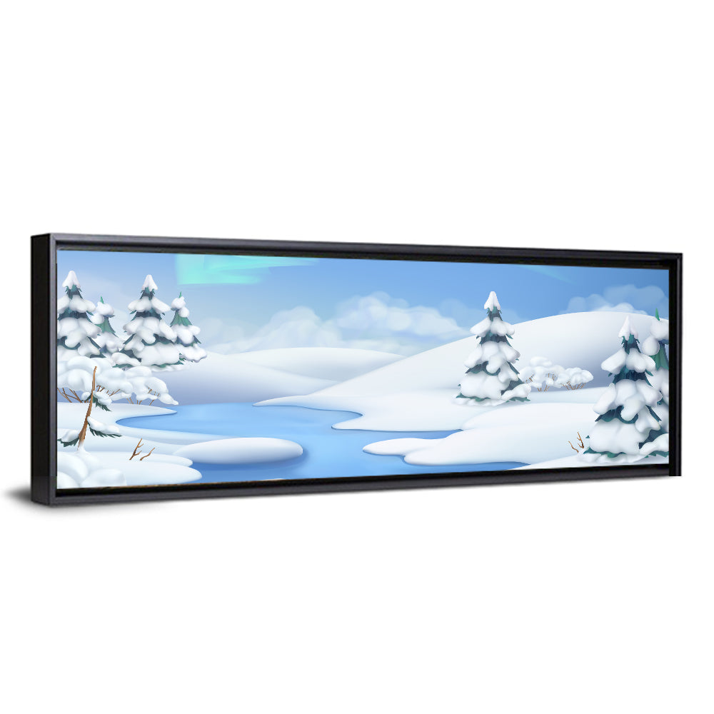 Christmas Pines Winter Landscape Wall Art