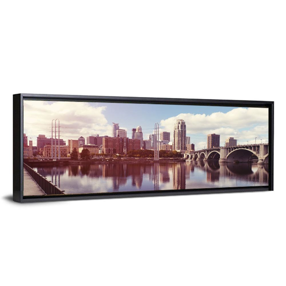 Minneapolis Skyline at Third Avenue Bridge Wall Art