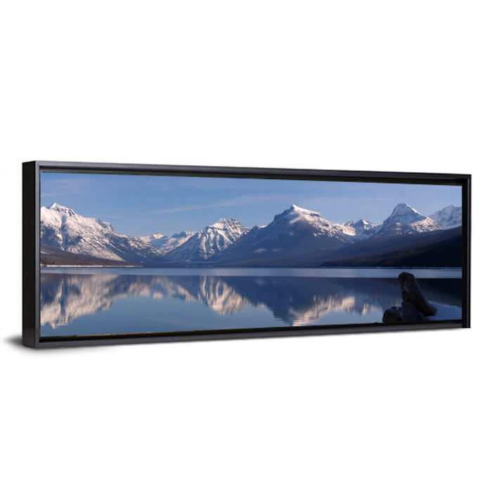Lake Mcdonald Reflections Wall Art as a framed canvas