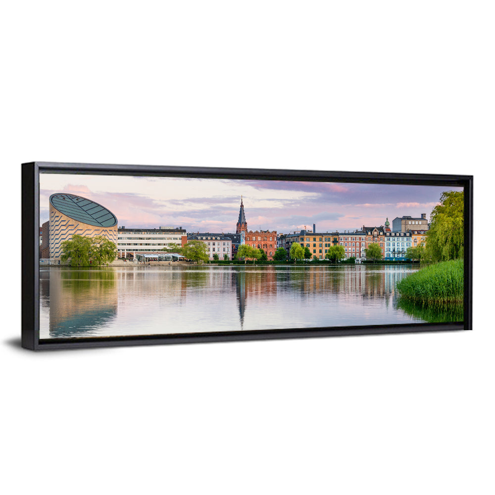 Copenhagen Lake at Sunset Wall Art
