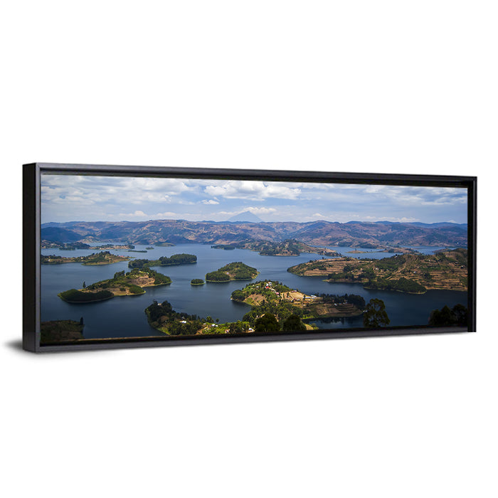 Lake Bunyonyi Wall Art as a framed canvas