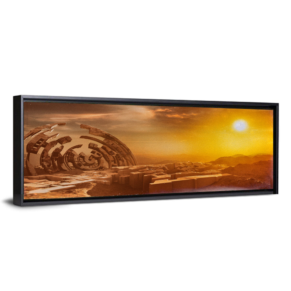 Deserted Alien Planet at Dusk Wall Art