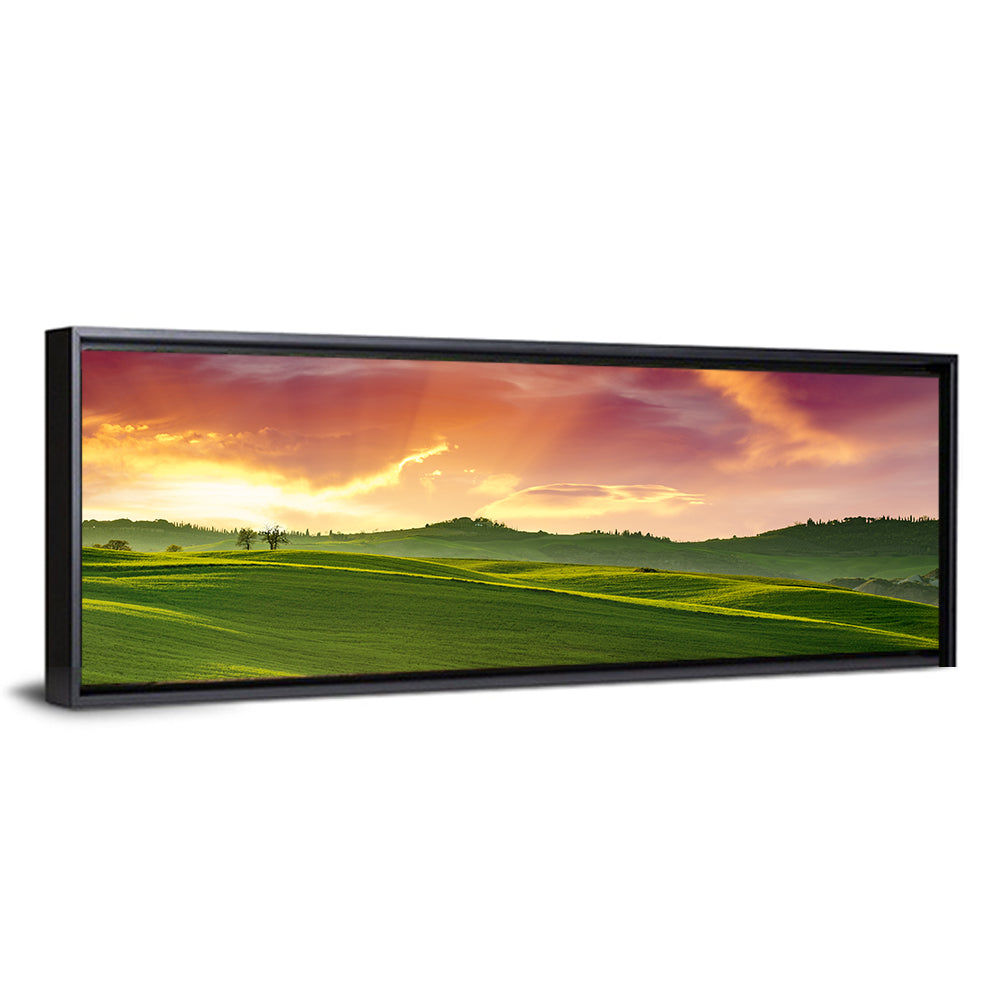 Tuscany Rolling Hills Sunset Wall Art