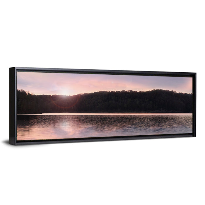 Lake Cumberland Sunset Wall Art as a framed canvas
