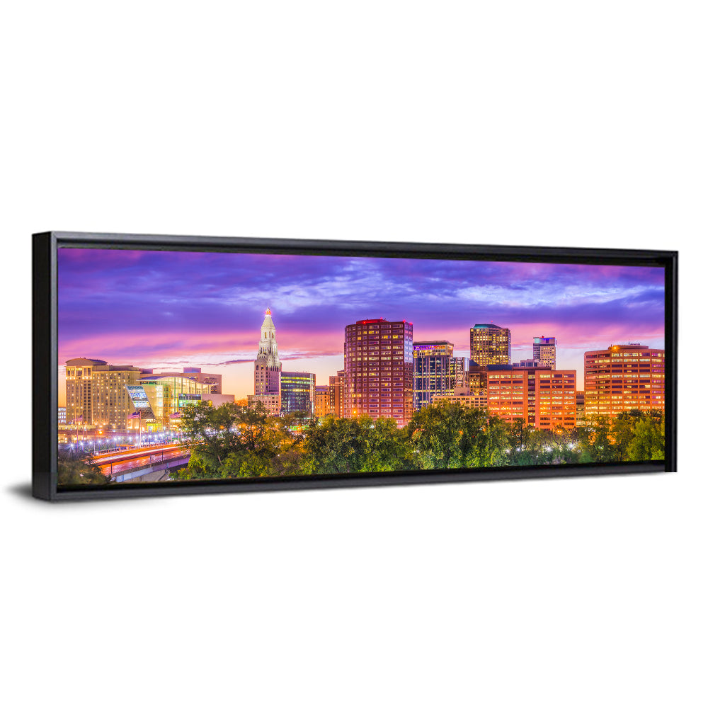 Hartford City Skyline Wall Art